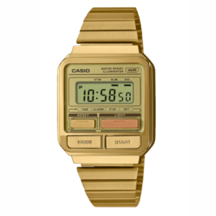 Casio Vintage A120WEG-9A Gold Stainless Steel Band Women / Men / Unisex Watch